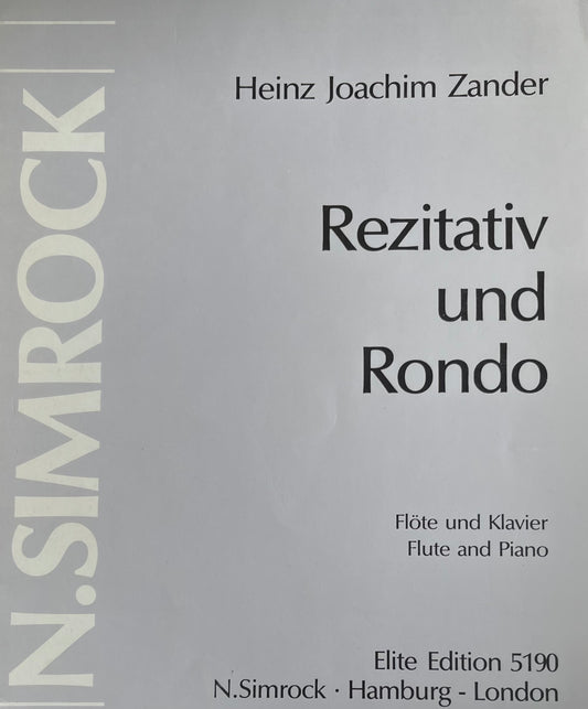 Zander- Rezitativ und Rondo for Flute and Piano