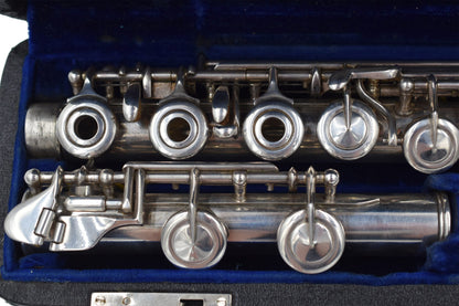 Kuiper Kingma Handmade Silver Flute with Two Silver Headjoints - C.9043