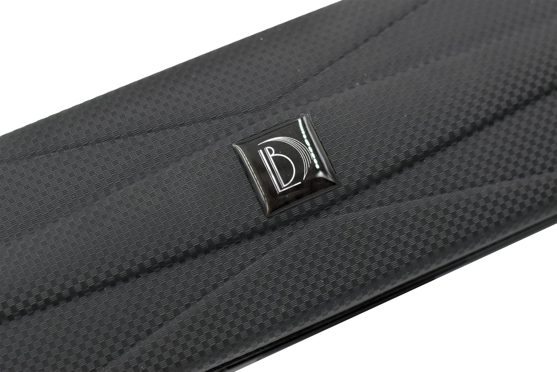 Burkart Black hard case close up of Burkart logo