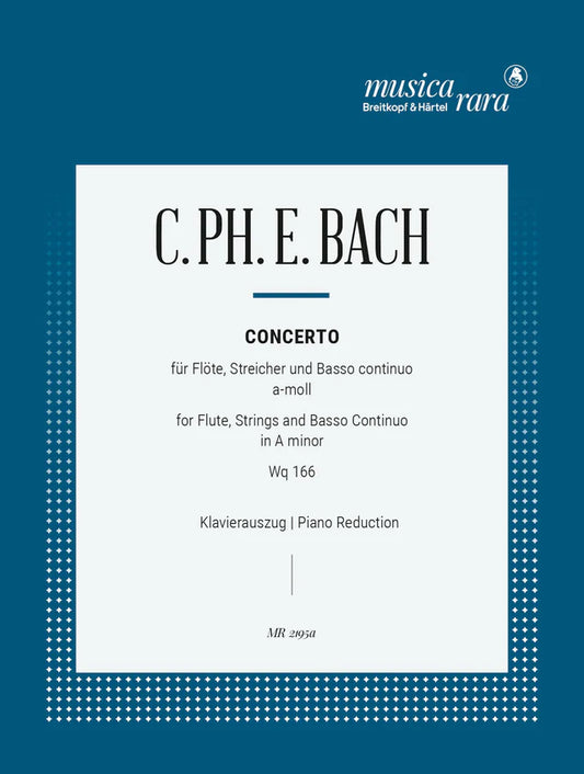 CPE Bach Concerto in A minor Wq166 for Flute & Piano