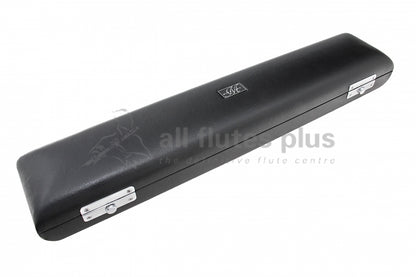 Miyazawa leather bound hard case with Miyazawa Logo on the top.