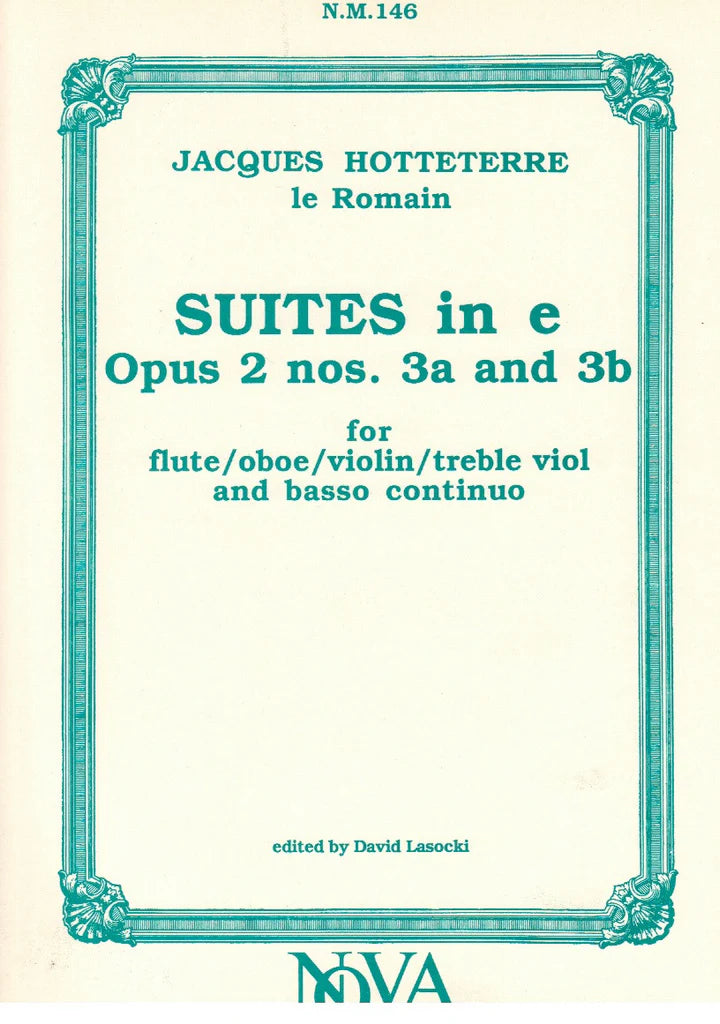 Hotteterre- Suites in E minor (Op.2 Nos. 3a & 3b) for Flute and Basso Continuo