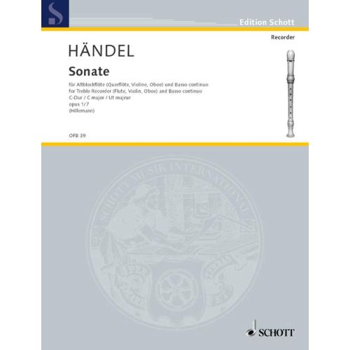 Handel- Sonata in C Major for Flute and Basso Continuo (Schott)