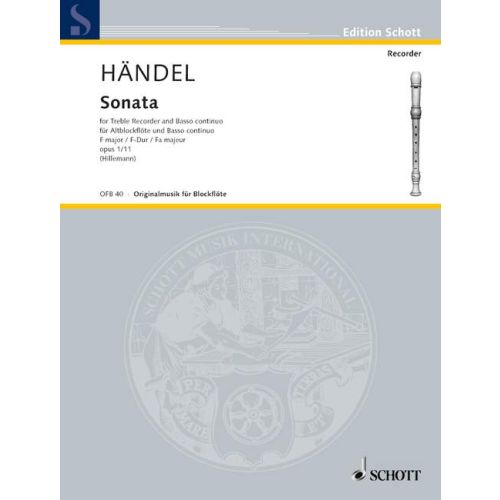Handel- Sonata in F Major for Flute and Basso Continuo (Schott)