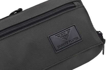 Sankyo AF301S Alto flute soft case cover close up of Sankyo logo