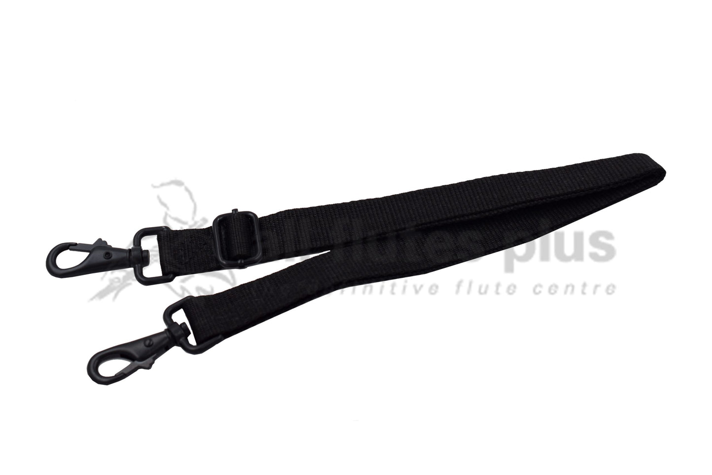 Outer flute case shoulder strap with attachment clips 