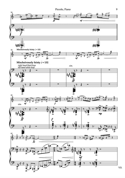 McLearnon- Delightfully Naughty for Piccolo and Piano