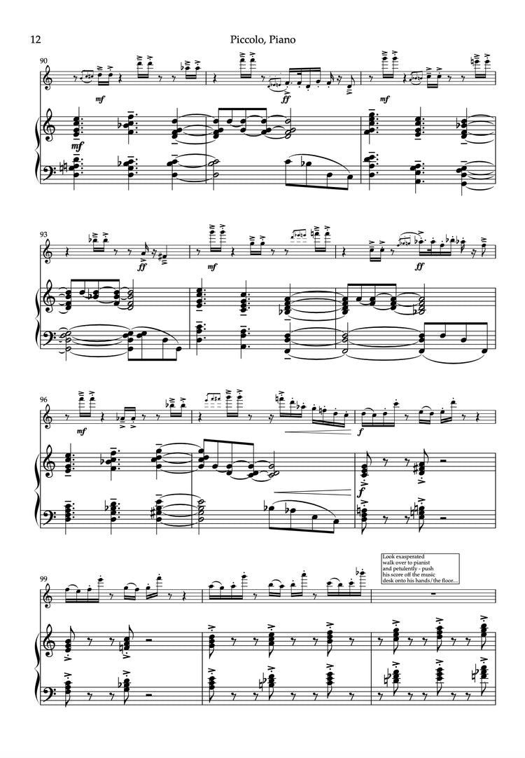 McLearnon- Delightfully Naughty for Piccolo and Piano