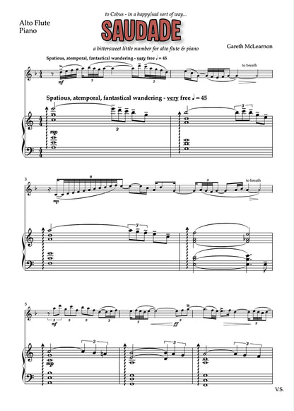 McLearnon- Saudade for Alto Flute and Piano