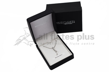 Sterling Silver Quaver & Stones Pendant