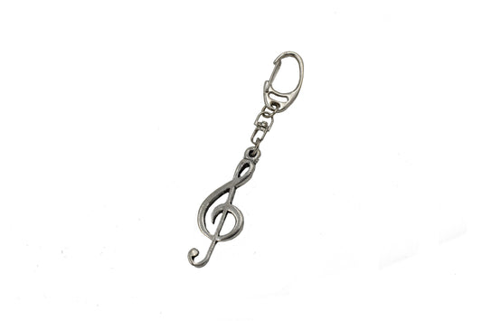 Treble Clef Pewter Keyring