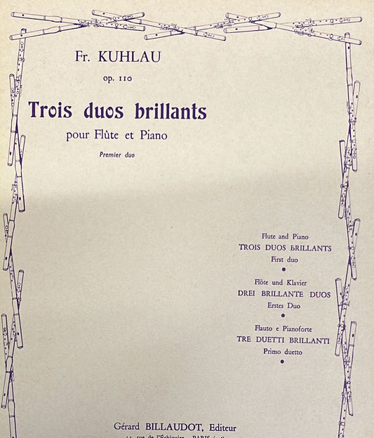 Kuhlau- 3 Brilliant Dus for Flute and Piano