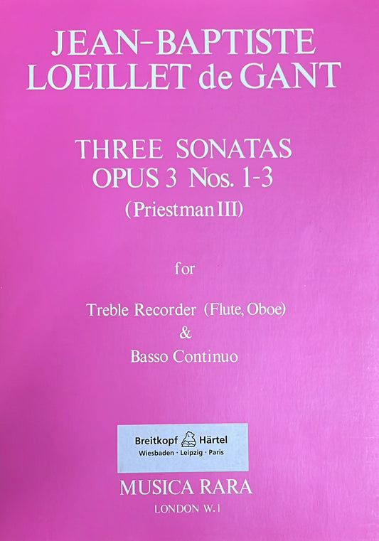 Loeillet- Sonatas 1-3 from Op.3 for Flute and Basso Continuo