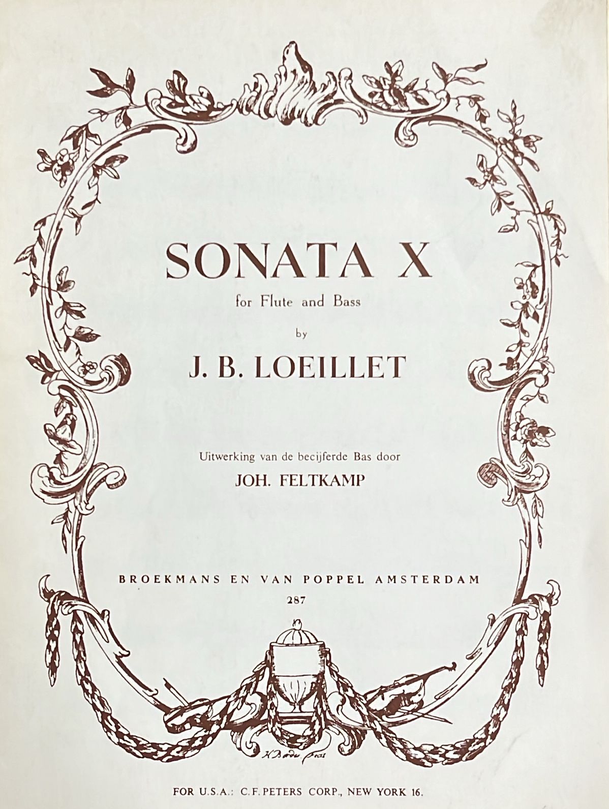 Loeillet- Sonata No.10 in F for Flute and Basso Continuo