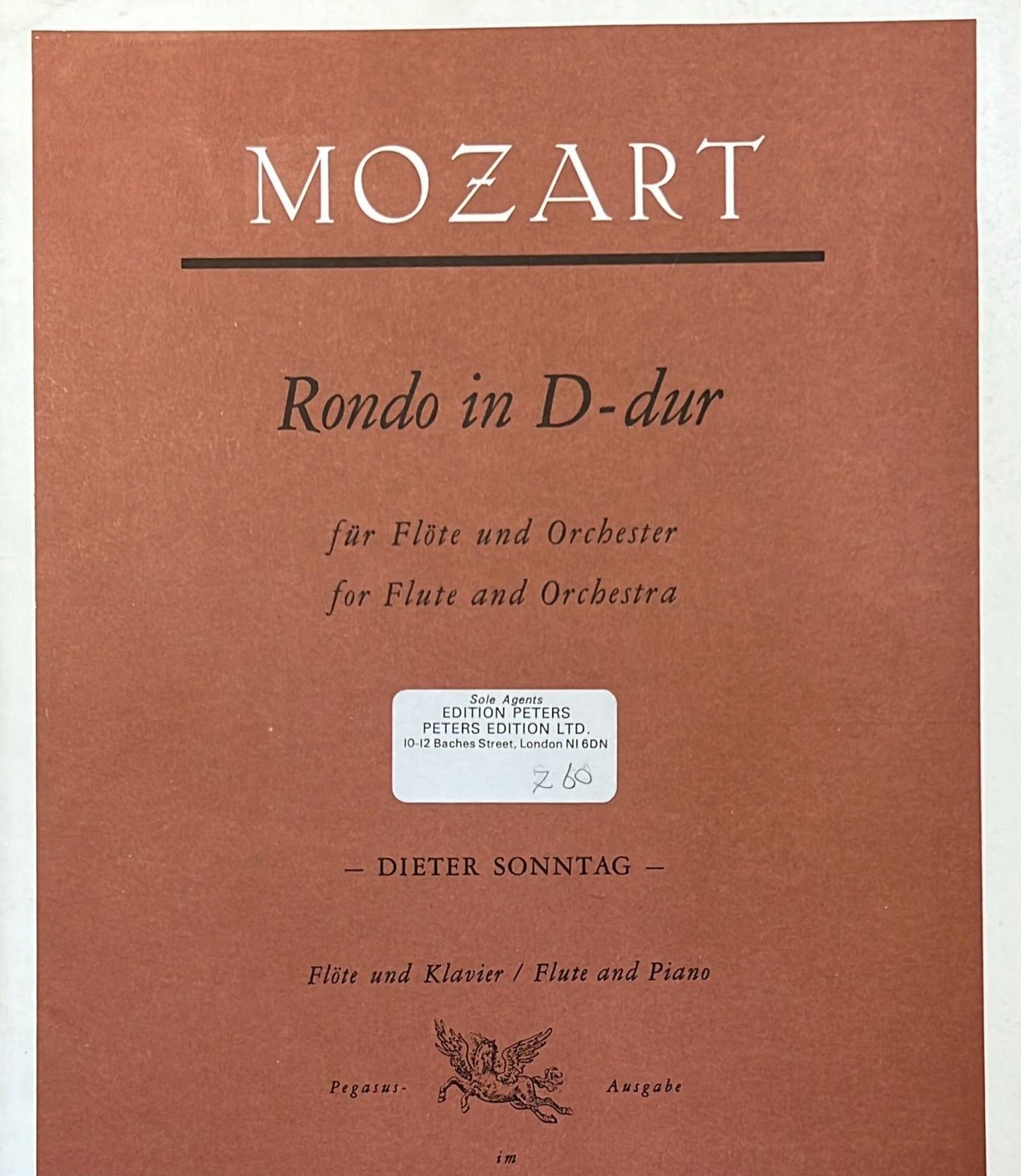 Mozart- Rondo in D KV 184 for Flute and Piano (OHN)