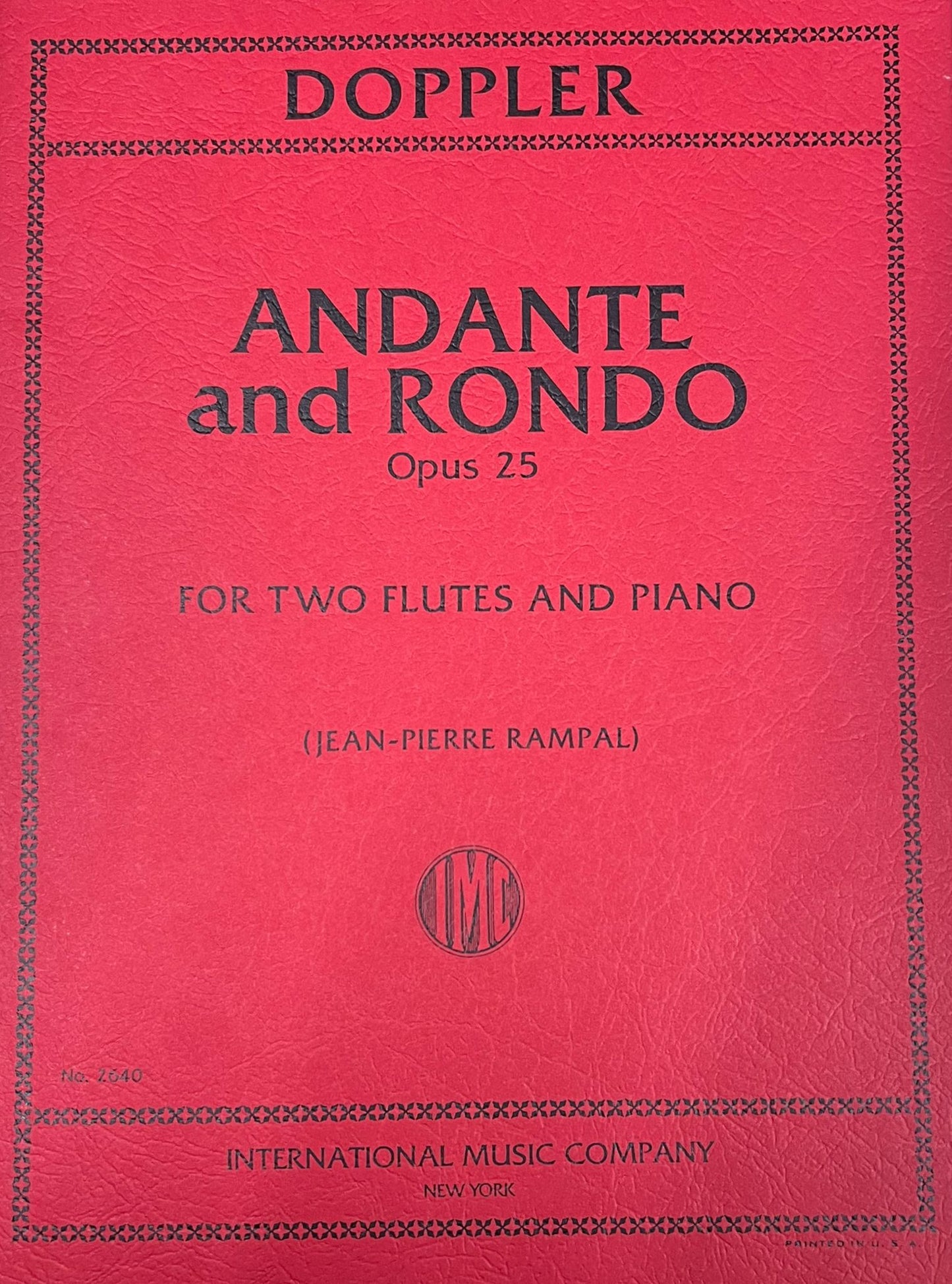 Doppler- Andante and Rondo Op. 25 for Two Flutes and Piano (IMC)
