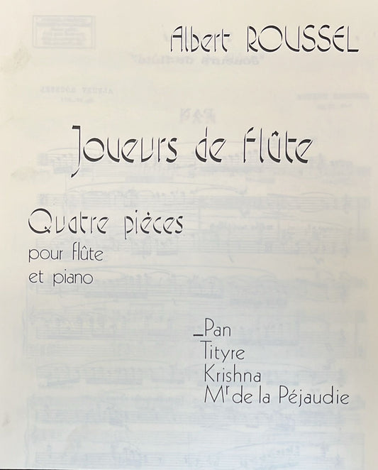 Roussel- Joueurs de Flute Op.27 for Flute and Piano (Individual pieces)
