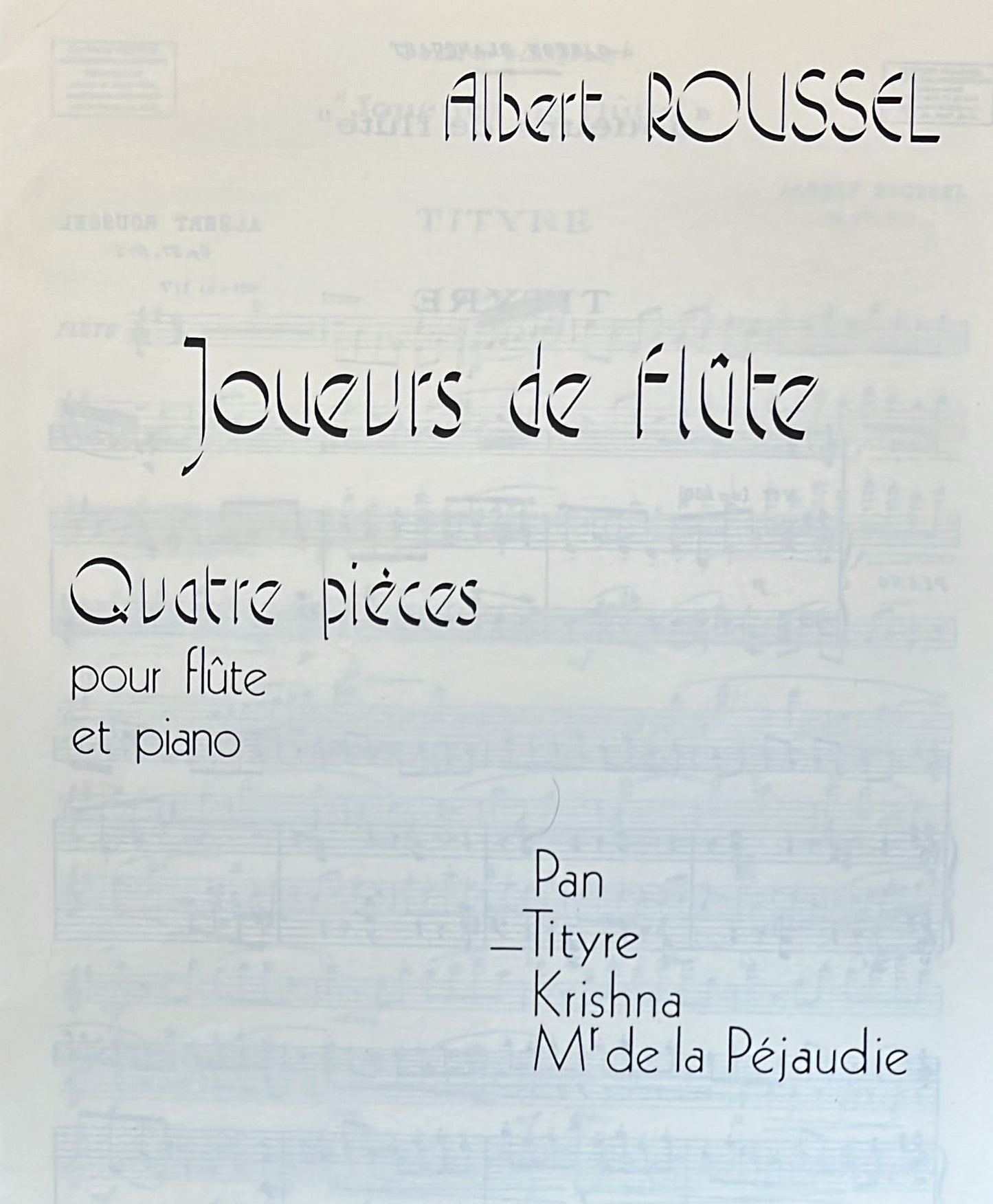 Roussel- Joueurs de Flute Op.27 for Flute and Piano (Individual pieces)
