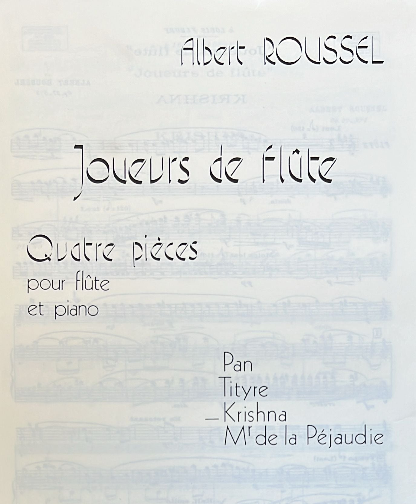 Roussel- Joueurs de Flute Op.27 for Flute and Piano (Individual pieces)