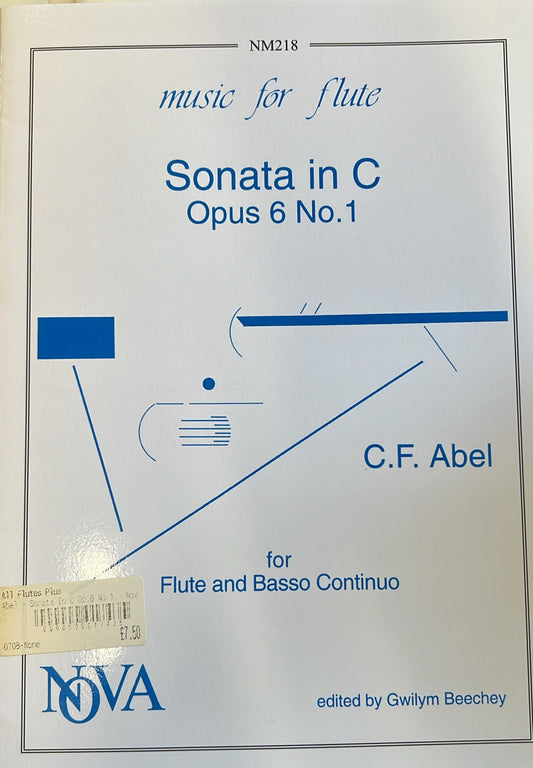 Abel- Sonata in C Opus 6 No. 1 for Flute and Basso Continuo