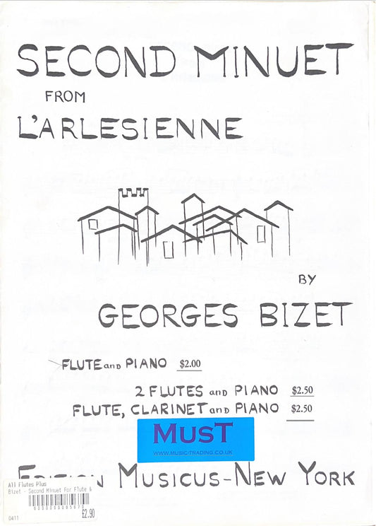 Bizet- Second Minuet from L'Arlesienne for Flute and Piano