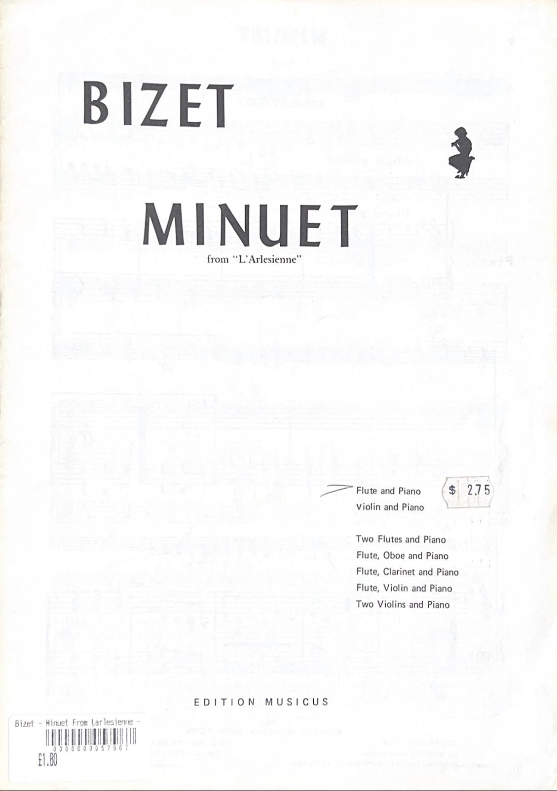 Bizet- Minuet from L'Arlesienne for Flute and Piano