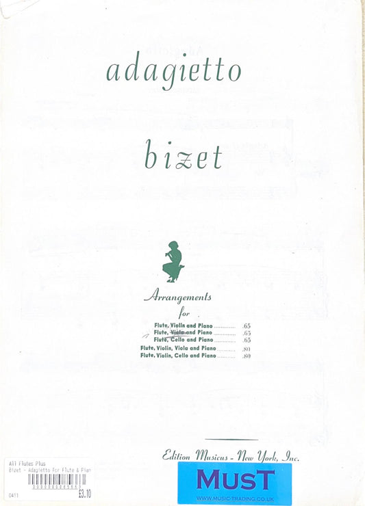 Bizet- Adagietto from L'Arlesienne for Flute and Piano