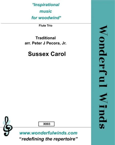 Sussex Carol for Flute Trio