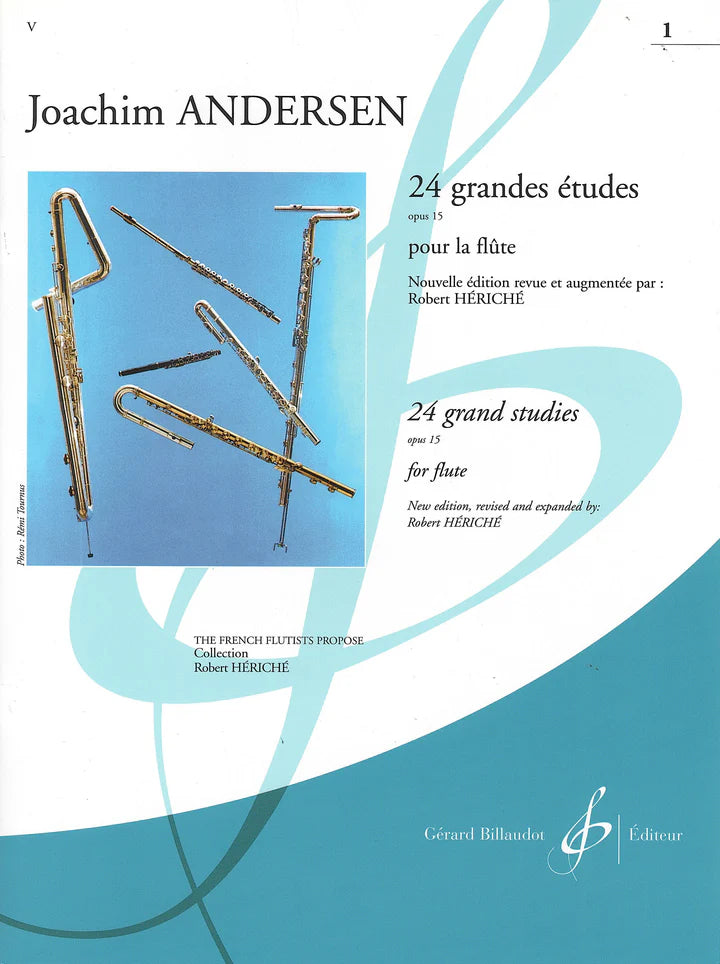 Andersen- 24 Grand Studies for Flute Op. 15 (Billaudot)