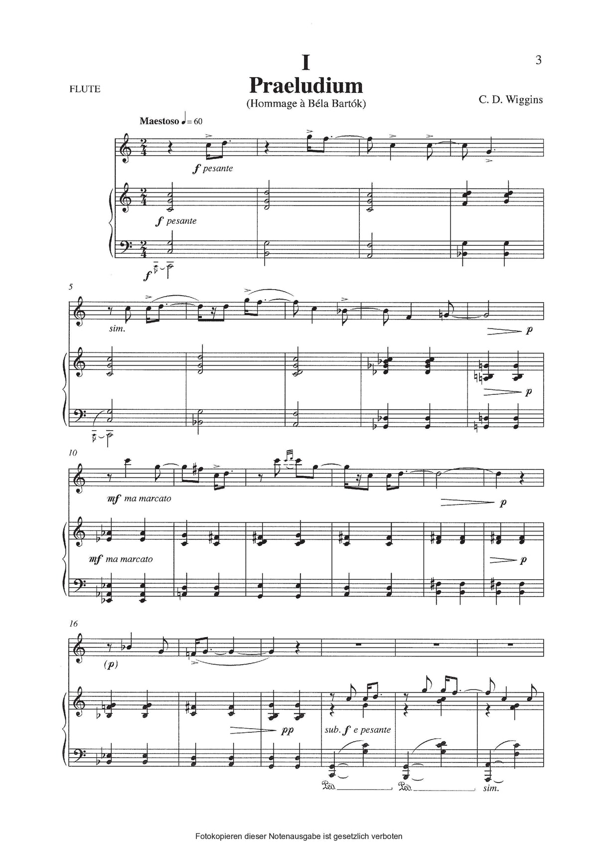 Wiggins- Pieces of Eight Op.157 for Flute and Piano