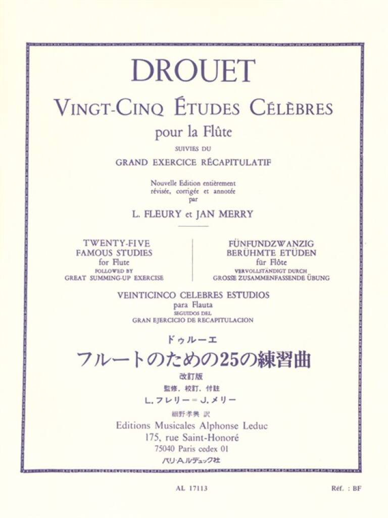Drouet- 25 Famous Studies for Flute (Leduc)