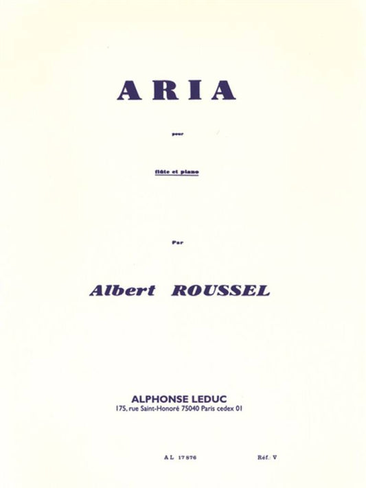 Roussel- Aria for Flute and Piano (Leduc)