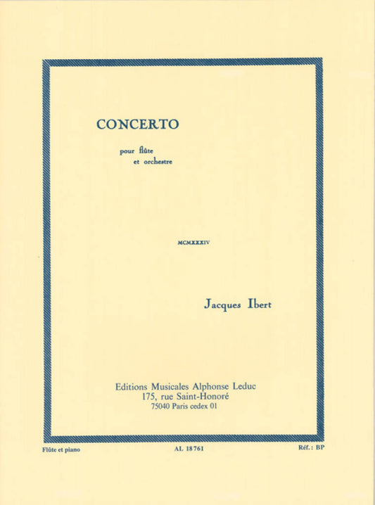 Ibert- Concerto for Flute and Piano