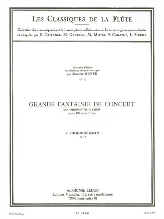 Demersseman- Grand Fantasie de Concert for Flute and Piano