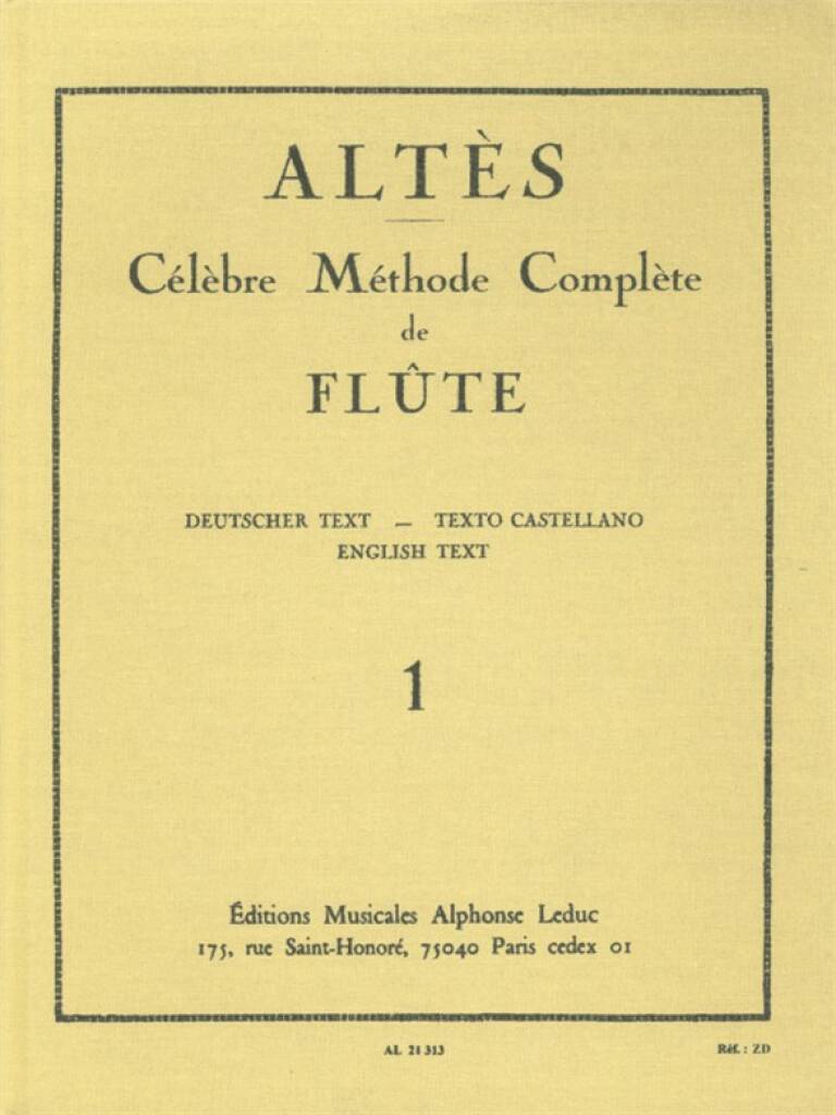 Altès- Methode Complete for Flute (Leduc)