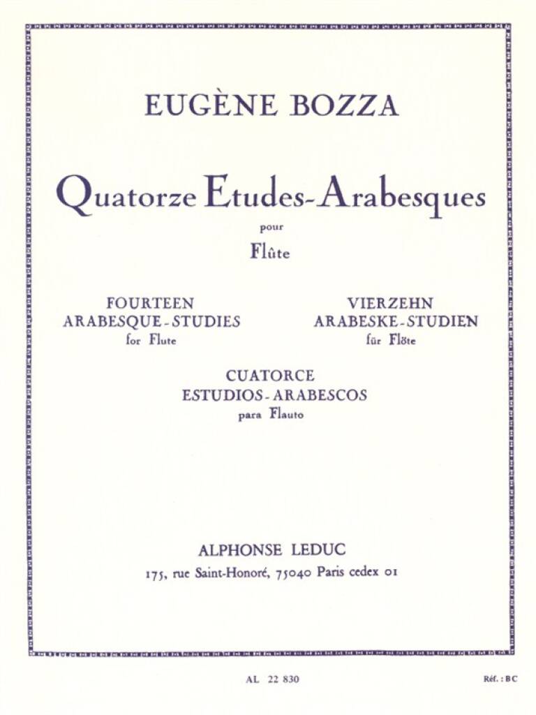 Bozza- 14 Études-Arabesques for Solo Flute