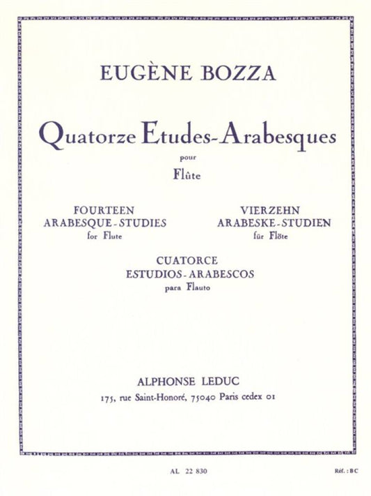 Bozza- 14 Études-Arabesques for Solo Flute