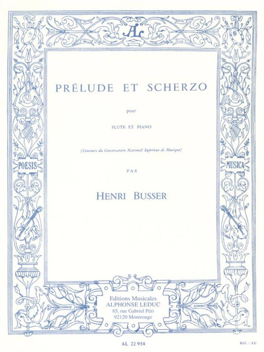 Busser Prelude et Scherzo Op 35-Flute and Piano