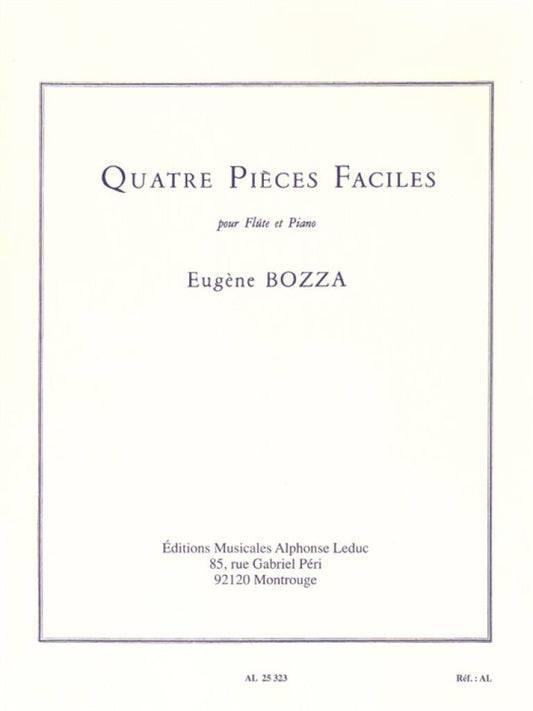 Bozza Quatre Pieces Facile-Flute and Piano