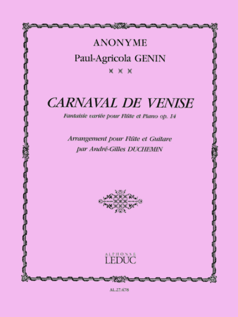 Genin- Carnival of Venice for Flute and Guitar (AL)