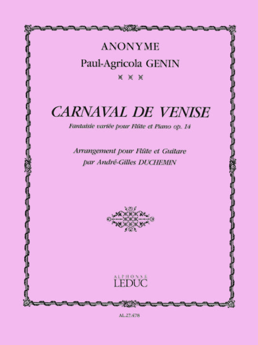Genin- Carnival of Venice for Flute and Guitar (AL)
