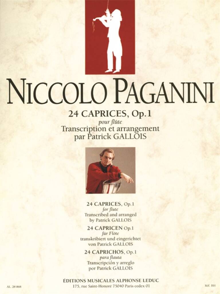 Paganini- 24 Caprices Op. 1 for Solo Flute (Leduc)