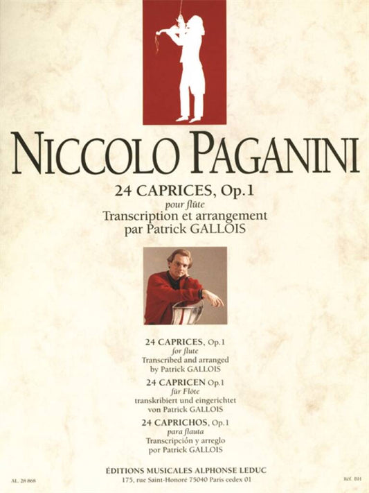 Paganini- 24 Caprices Op. 1 for Solo Flute (Leduc)