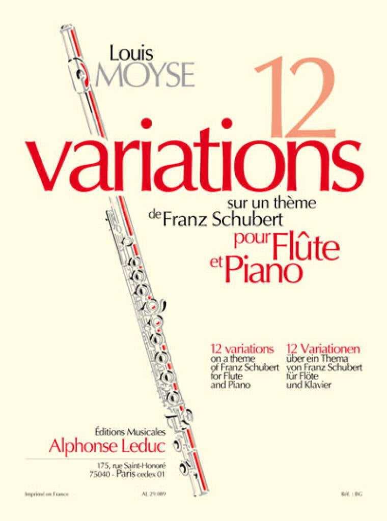Moyse- 12 Variations on a theme of Schubert for Flute and Piano