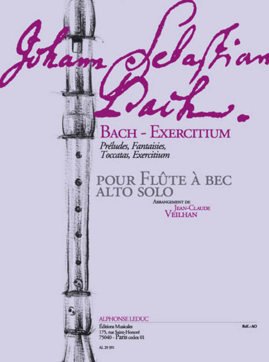 Bach-Exercitium by Johann Sebastian Bach for Solo Flute