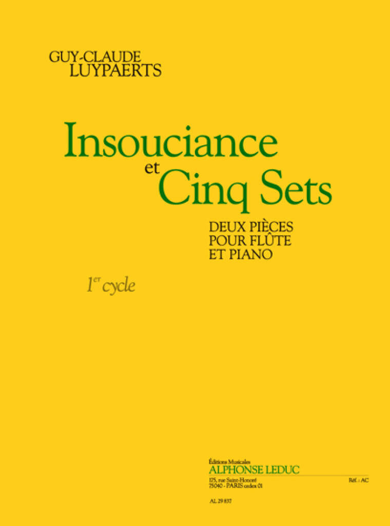 Luypaerts- Insouciance et Cinq Sets for Flute and Piano