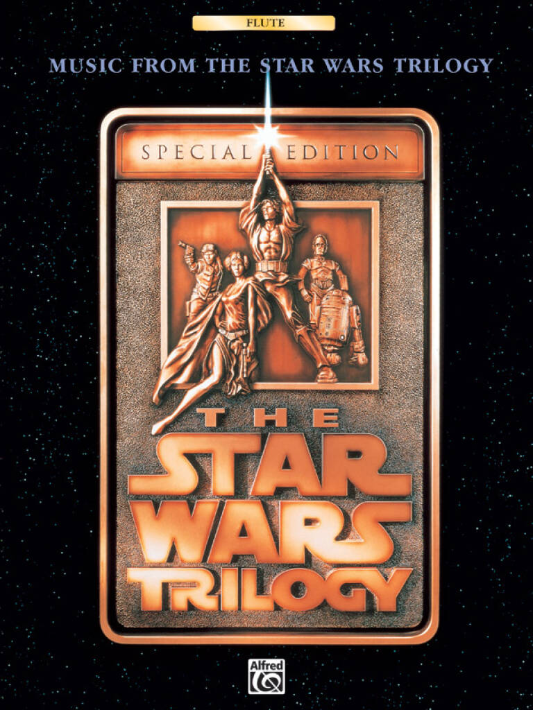 Score cover for Music from the Star Wars Trilogy with illustrated characters and the movie logo