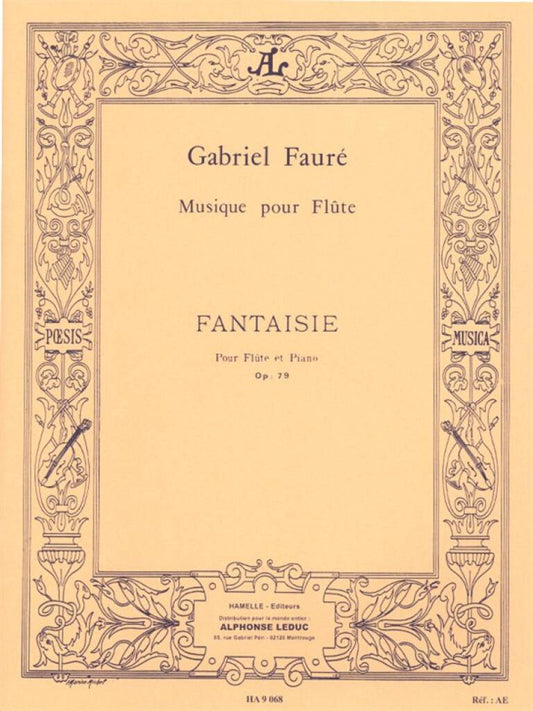 Faure- Fantaisie for Flute and Piano (Leduc)
