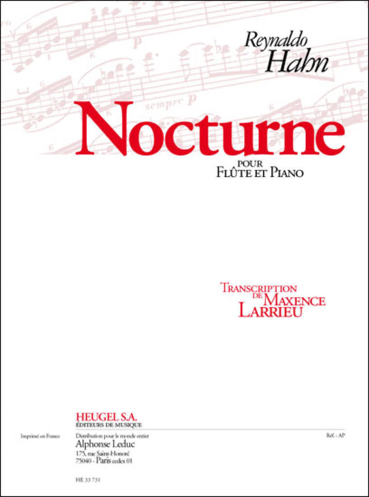 Hahn- Nocturne for Flute and Piano