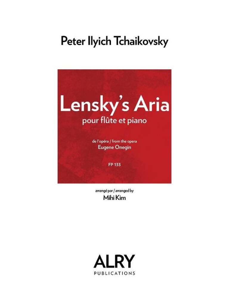 Tchaikovsky- Lensky’s Aria for Flute and Piano